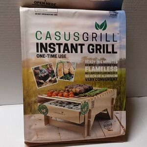 CasusGrill Instant Grill Eco Friendly One Time Use Grill NWT